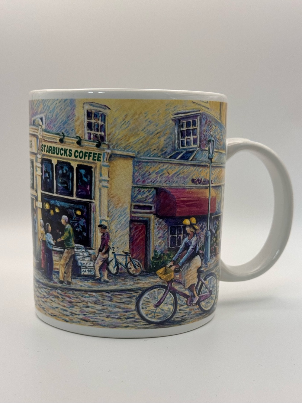 Vintage 2001 Starbucks Barista Victorian Storefront Design Coffee Mug. 16 fl oz